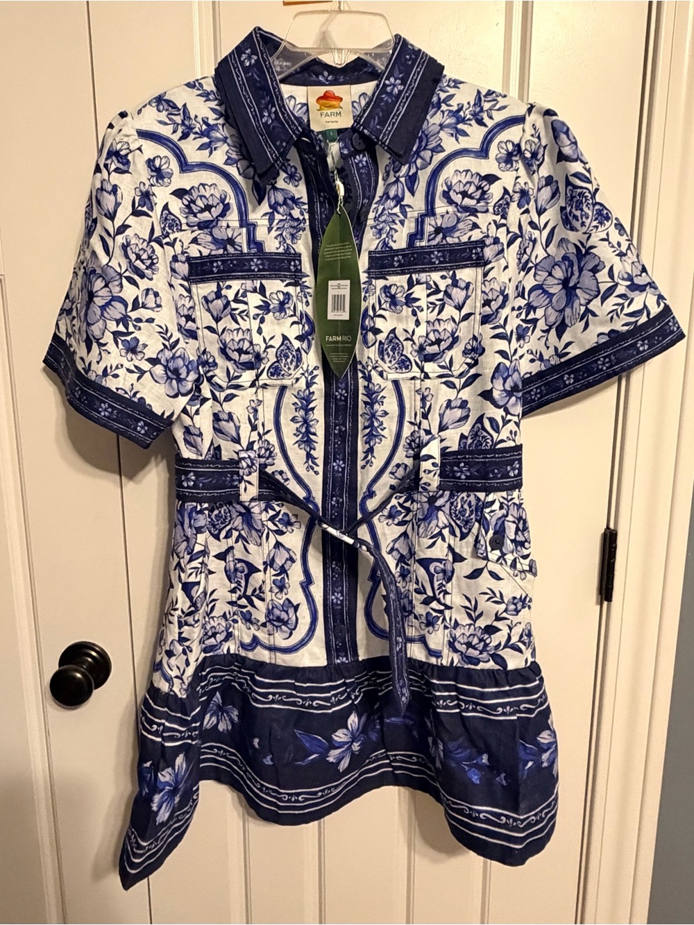 FARM Rio Porcelain Garden Mini Dress - Picture 9 of 9